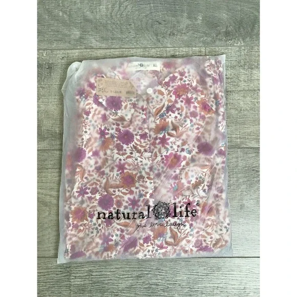 Natural Life Women's Pink Becca Floral Boho Tiered Mini Dress Size XL NWT - Picture 8 of 8